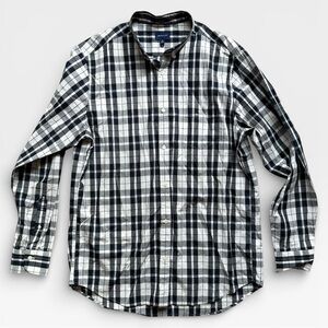 Gant Black and White Plaid Casual Shirt